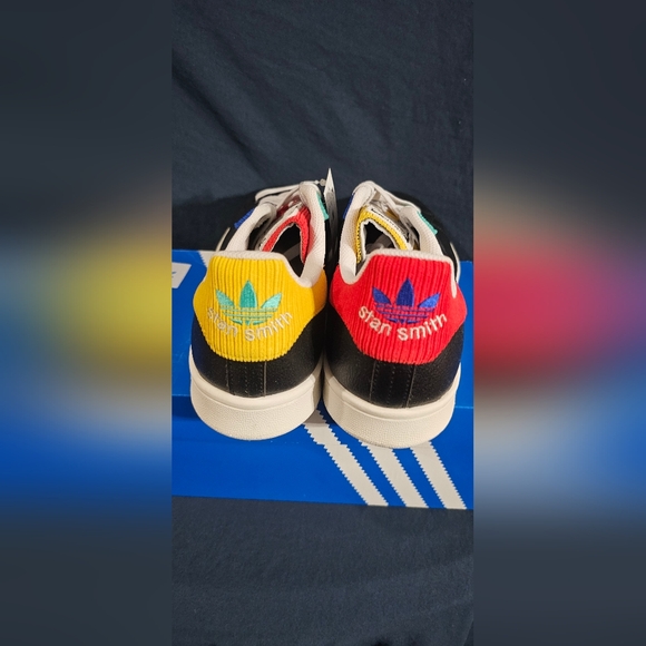 Adidas Stan Smith Sneakers Black Multi H00328 Mens Size 9 New With Box - Picture 4 of 7